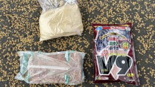 「初心者向け」米ぬかと市販の配合餌による撒き餌ブレンド例「米ぬか×チヌパワーV９（2026年新作インプレ含む）」